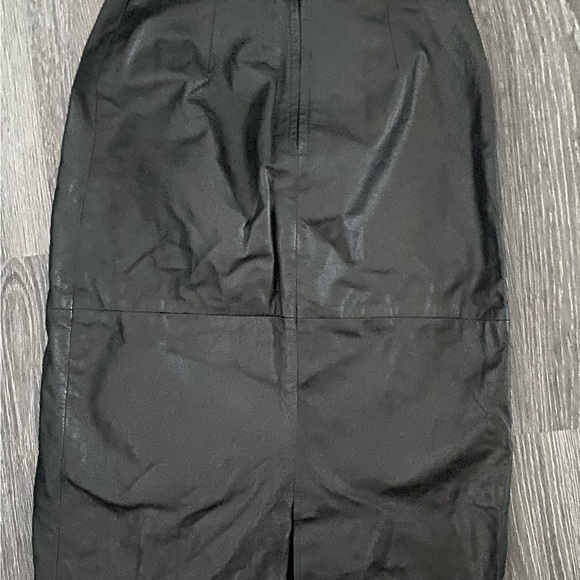 Amati Black Leather skirt size 12 - Picture 2 of 5